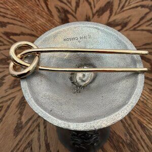 Gold Toned Metal Knot French Hair Pin